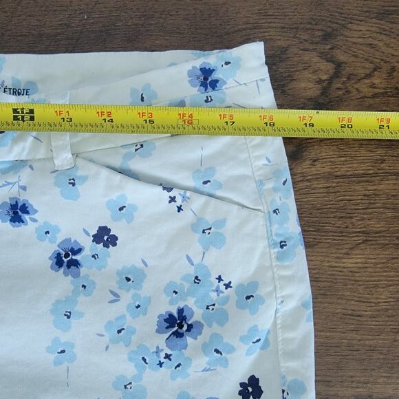 Gap Khakis Floral Capri Crop Pants Womens 12 Regular Slim City Preppy Feminine - Picture 8 of 16